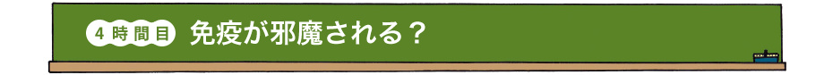 4時間目 免疫が邪魔される？